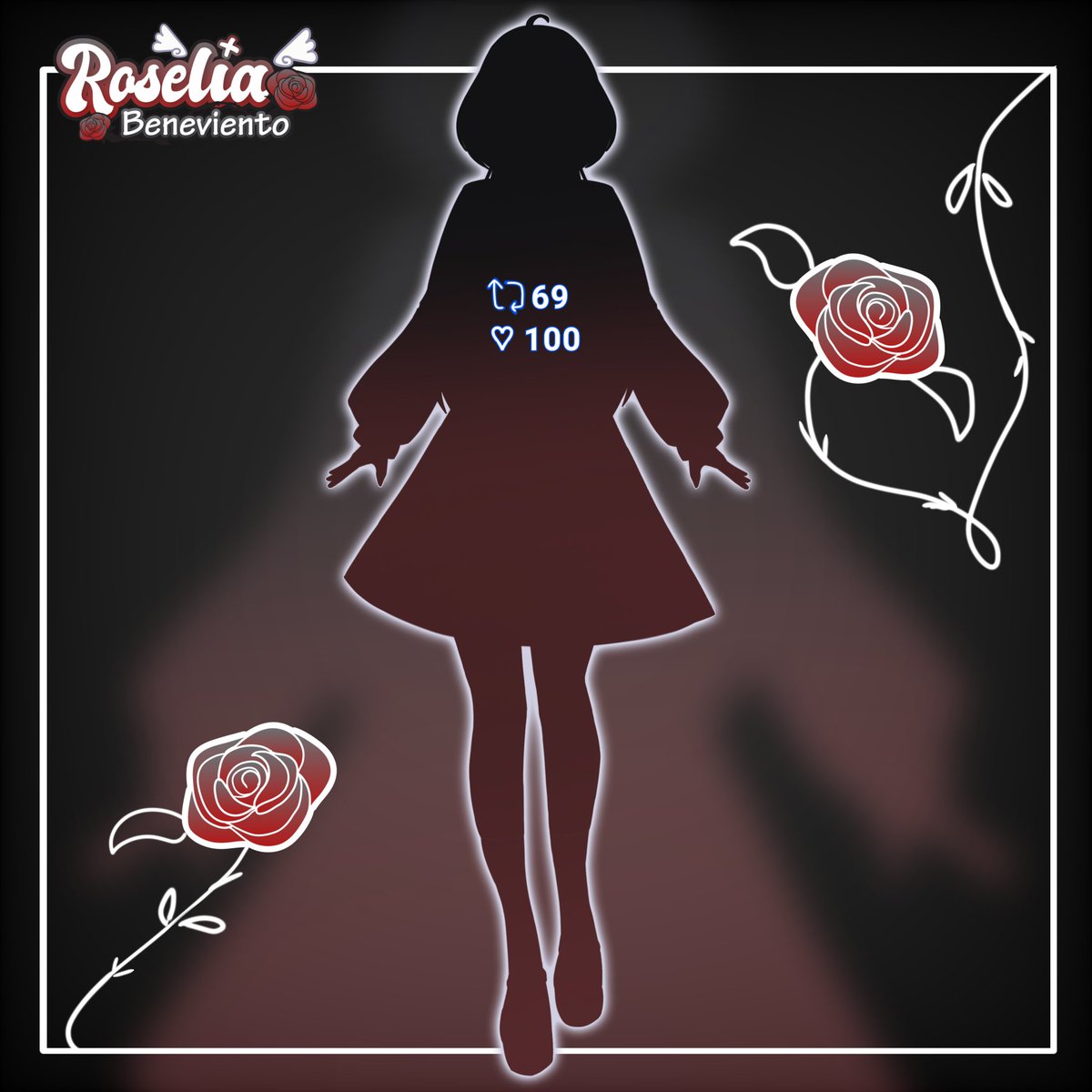 Character Reveal🌹

Hi dear! perkenalkan aku Roselia Beneviento bisa dipanggil Roselia/Lia. Upcoming Vtuber dari Indonesia.

Bisakah kamu membantuku agar tidak terus menjadi bayangan ini, udah cukup mantanmu aja yang membayang bayangimu. gausah aku/Jk.

Salam kenal ya!!
#Vtuber