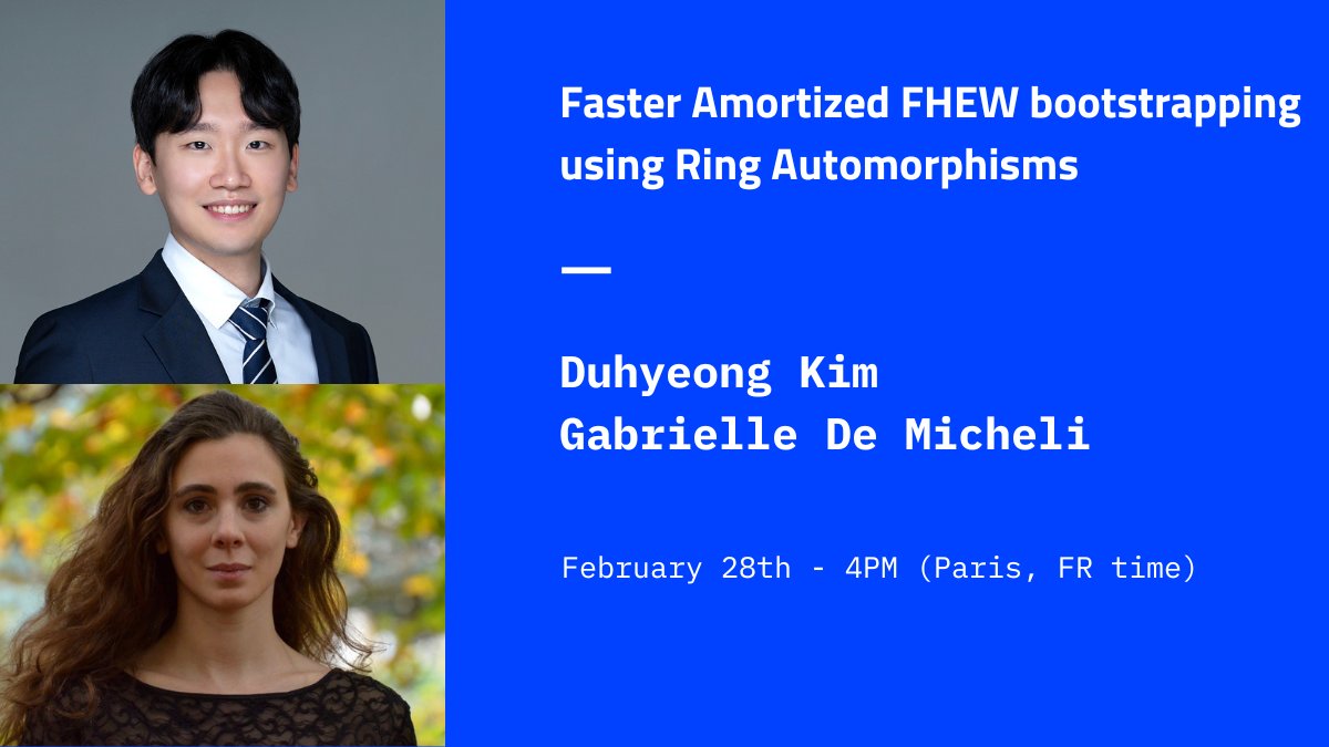 Next FHE.org meetup is happening on the 28th of February.

Register here: meetup.com/fhe-org/events…

#FHE #HomomorphicEncryption