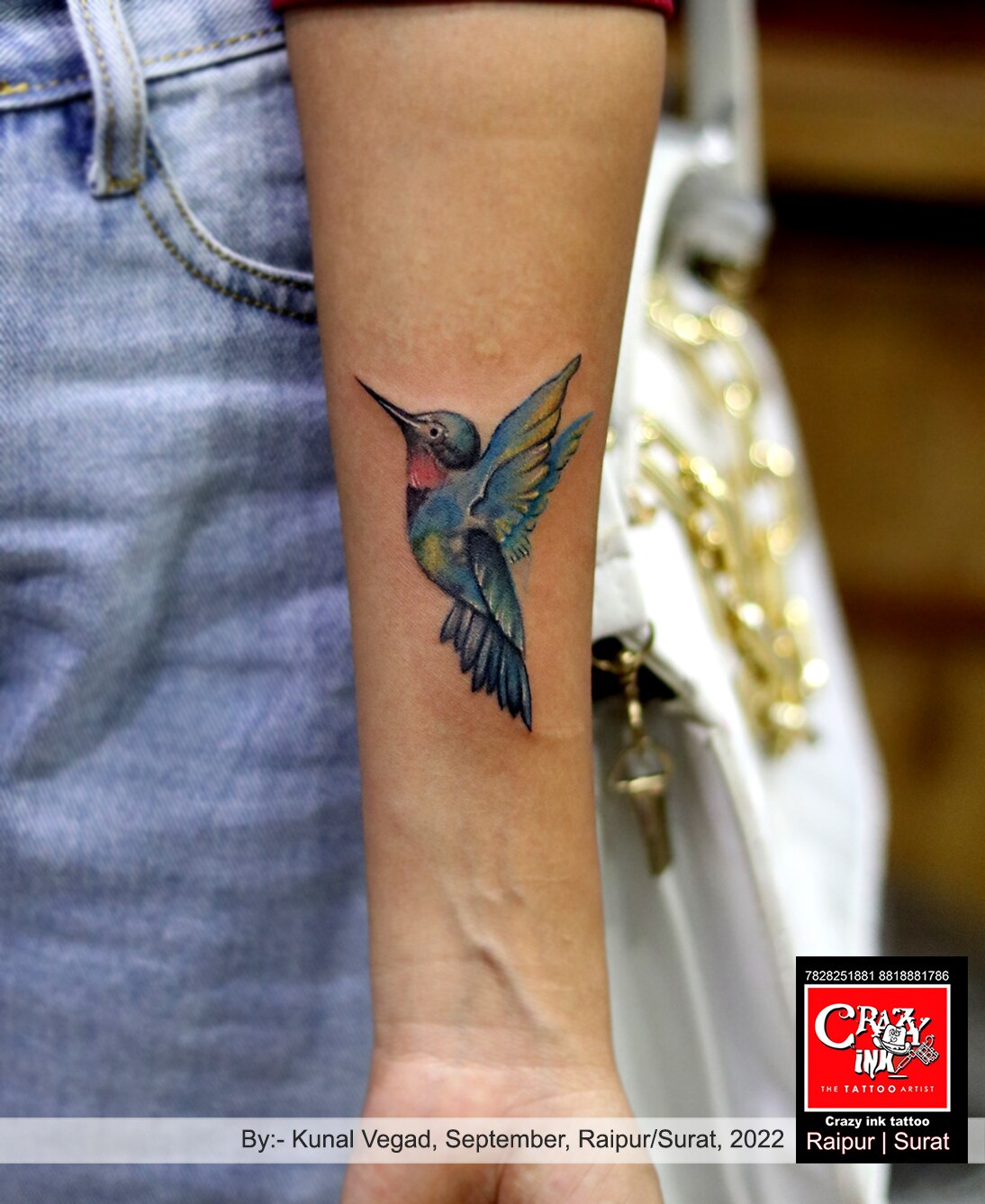 Hoopoe Bird tattoo by Mike Boyd of The Circle tattoo, London - Imageix