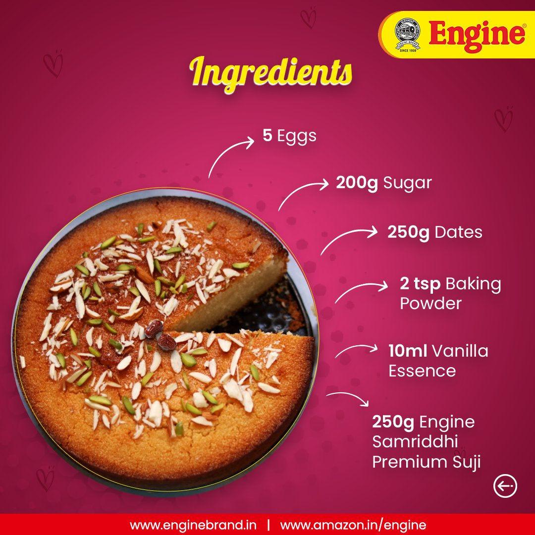 EngineBrand_in's tweet photo. Home is where you are... with #food!
Celebrate your love with a delicious, homemade #SujiCake with #Dates and someone special who adores it!

Tell us your love story with your soul-food-mate in the caption!

#EngineBrand #EngineProducts #PyaarKaRasta #EngineSamriddhiSuji #Suji https://t.co/BdVOQsAgaP