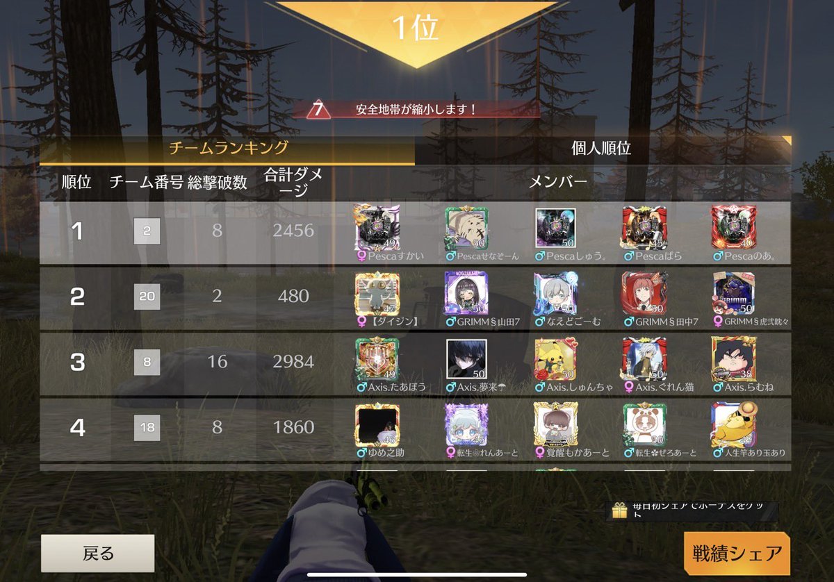 ClematisPesca's tweet photo. 📍 2/14(火) 21:30 
🏆マネのみQT 8kill KO🥇
━━━━━━━━━━━━━━━

▫️Pescaすかい
▫️Pescaせなぞーん
▫️Pescaしゅう。
▫️Pescaぱら
▫️Pescaのあ。

 #Pesca実績 https://t.co/AgjpM0eFfY