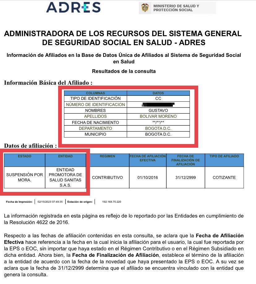 Danielbricen's tweet photo. Invitamos al señor Gustavo Bolívar a que se ponga al día en el pago de su contribución al sistema de salud. Según el ADRES se encuentra SUSPENDIDO por MORA. 

Si todos los que podemos aportamos ayudamos a otros que lo necesitan.

☺️ https://t.co/YJ3Yrzzjjg