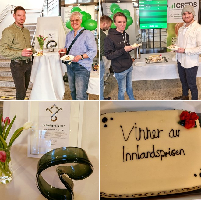 Vi feirer fortsatt at vi vant #Innlandsprisen. I dag markerer vi med kake til studenter og ansatte.