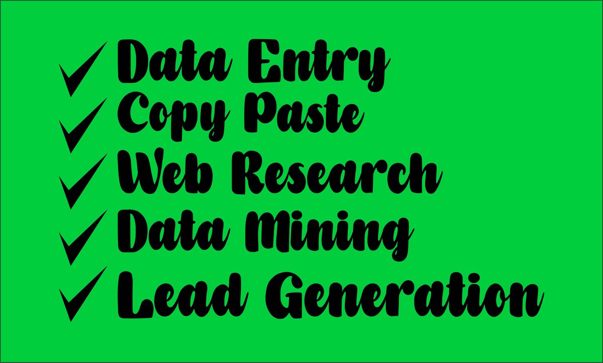 EityAkter22's tweet photo. Are you looking a perfect data entry specialist? I will be your perfect virtual assistance. https://t.co/QTs0D1vDLb
#data #DataEntry #copypaste #webresearch #datamining  #leadgeneration #b2bleadgeneration #virtualassistant #emails https://t.co/6UveUFUmRq