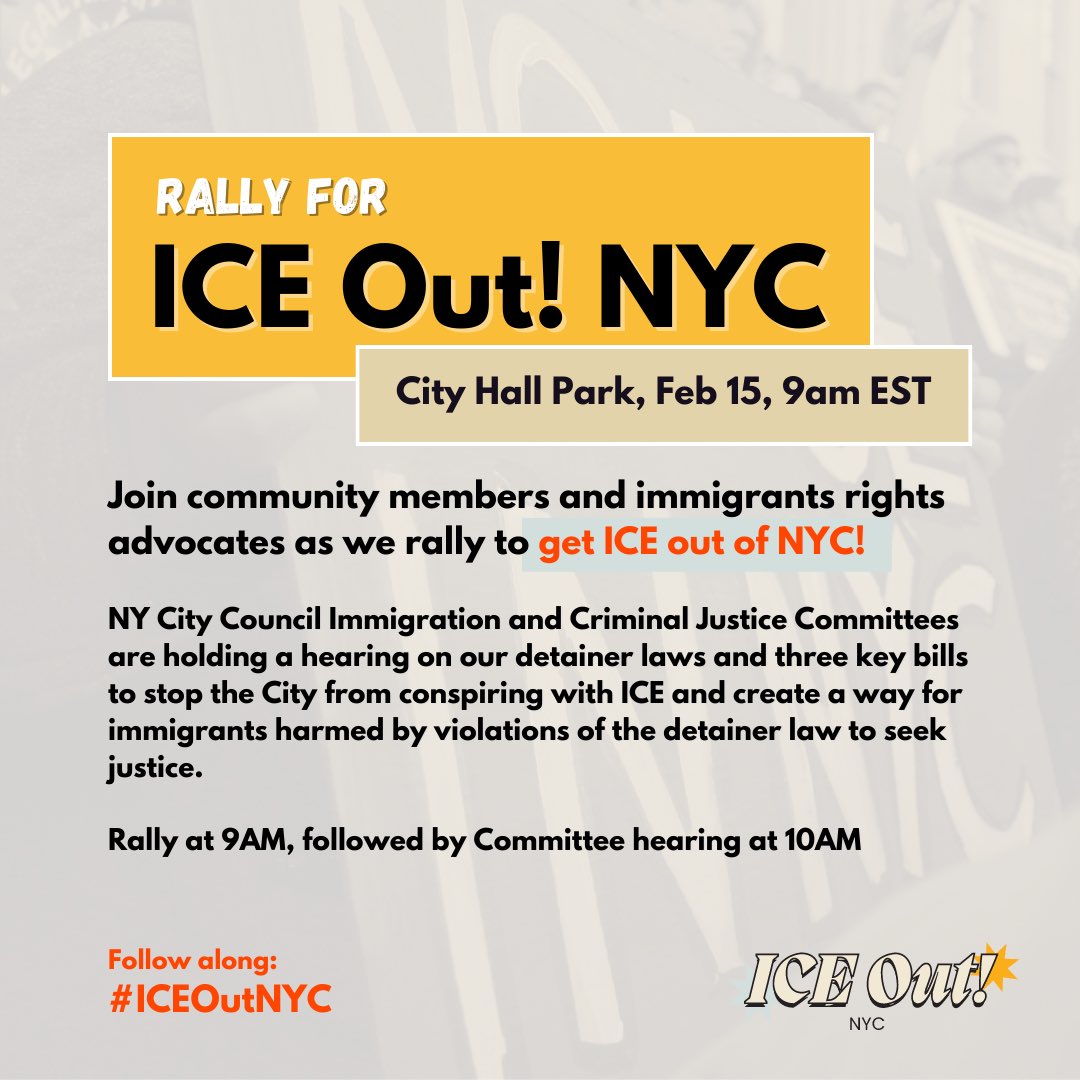 The Bronx Defenders (@bronxdefenders) on Twitter photo THIS MORNING: Join us in telling <a href="/NYCCouncil/">New York City Council</a> that NYC should not be acting as an arm of immigration policing - hear from community members and advocates share why the 3 #ICEOutNYC bills to be discussed later that morning are crucial for the safety + stability of our communities THIS MORNING: Join us in telling <a href="/NYCCouncil/">New York City Council</a> that NYC should not be acting as an arm of immigration policing - hear from community members and advocates share why the 3 #ICEOutNYC bills to be discussed later that morning are crucial for the safety + stability of our communities