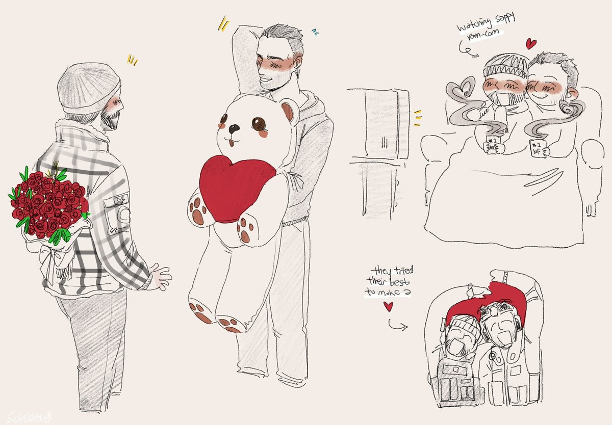 Some valentine doodles 

#R6Community 
#GlazKap #AceRook #BuckJackal