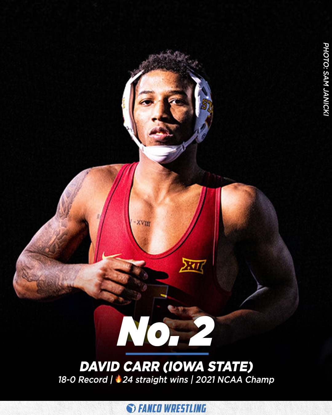 Iowa State's David Carr will wrestle for an NCAA title at 165lbs