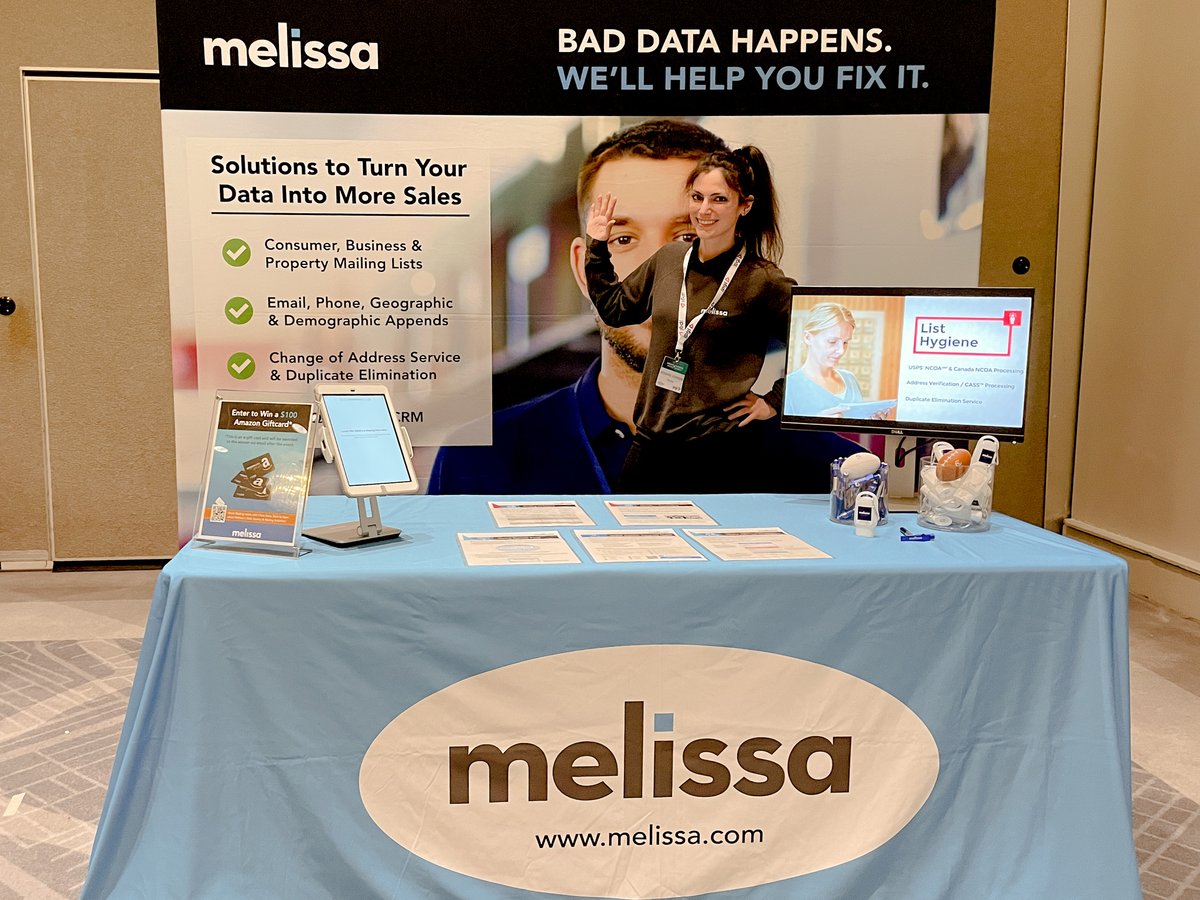 MelissaDirect's tweet image. Kick off Day 2 of #WMXAmericas at Stand #9 with Roxanne &amp;amp; Eric. Schedule a meeting or demo during expo hours to learn how your business can streamline mailing operations and you may win a $100 Amazon eGiftcard!

Info: i.melissa.com/3Xo10yN
#mailing #addressdata #dataquality