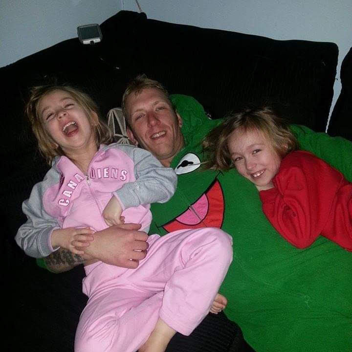 My brother with his daughters. 
The one in pink turns 14 today. 
Happy Birthday Mein Spike. You're a pretty incredible human and I'm so glad you were born. 
#LifeAfterLoss