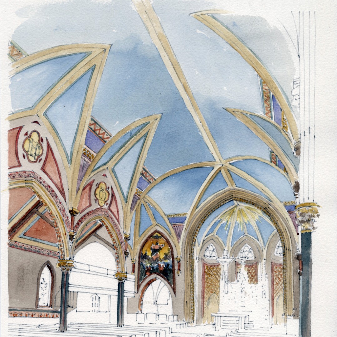CLA_1976_'s tweet photo. #Rendering the possibilities for beautification and #Restoration. #Watercolors are an excellent way to get a glimpse of the beauty that lies ahead.
#WatercolorWednesday #Wednesday #SacredSpaces #LiturgicalDesigns #WatercolorRenderings #SacredDesign #ChurchBeautification https://t.co/mUlvcepbuk