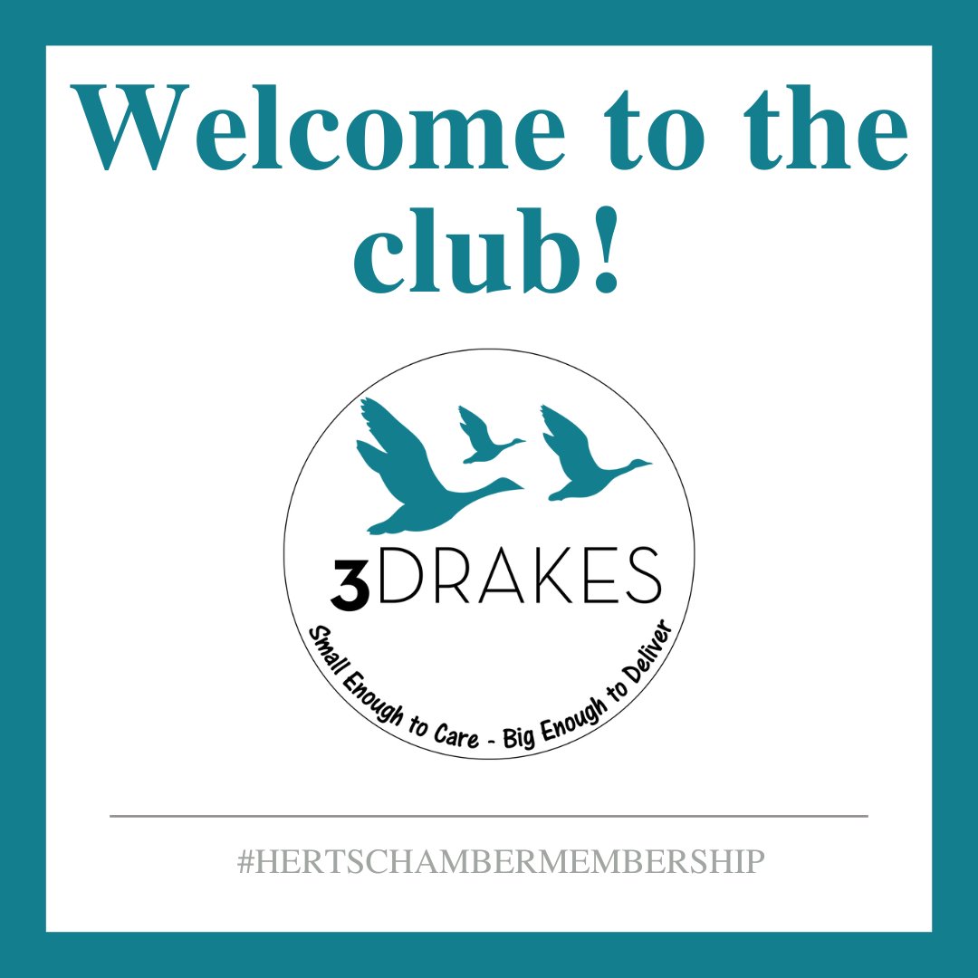 HertsChamber's tweet photo. Welcome to our new member @3Drakes!

3Drakes is about getting your company noticed from embroidered and printed work wear and promotional clothing to business cards , flyers and signs.

https://t.co/vLBfYpQVCd
#HertsChamberMembership  #KeeptheHeartinHerts https://t.co/5bo2mf8gMF