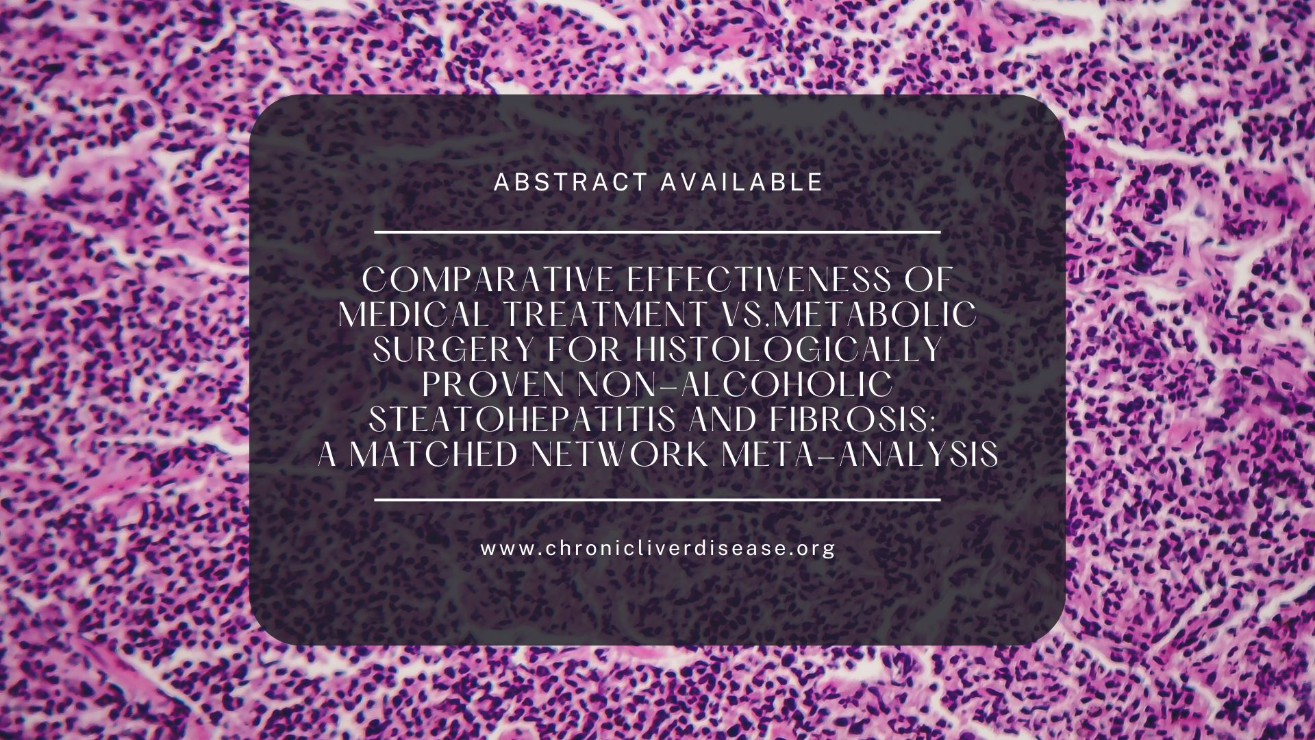 NASHTAG Conference on Twitter "Metabolic surgery has a higher