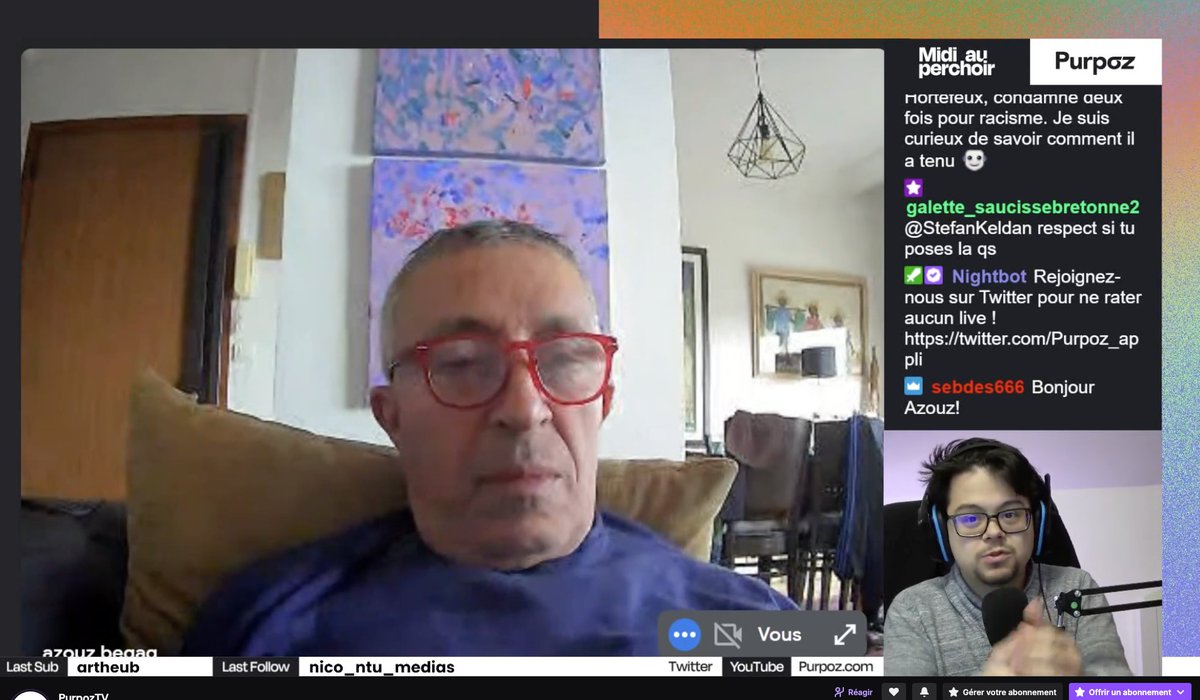 "Le dernier objectif de ma vie est de me maintenir en bonne santé jusqu'à 100 ans !"

On est en live avec <a href="/AzouzBegag/">Azouz Begag</a> et il est en pleine forme ! &gt; twitch.tv/purpozTV