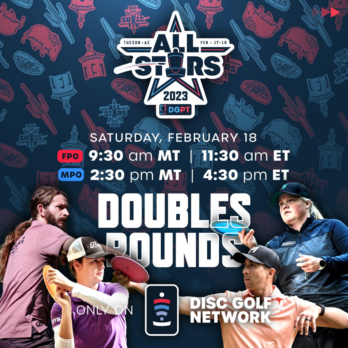 DiscGolfProTour's tweet photo. All Star Weekend is only 2️⃣ days away! 🎉
Here's how to watch! https://t.co/85cEhbCYfr