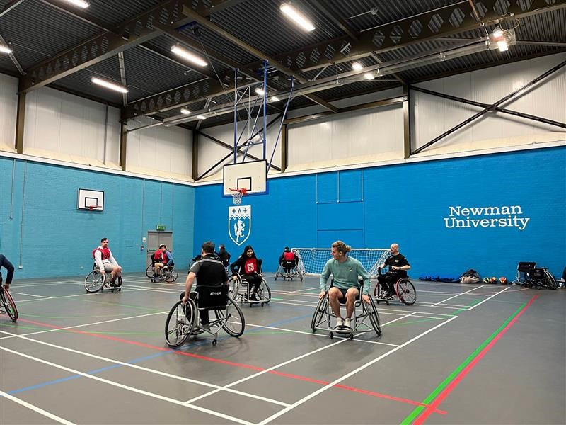 <a href="/Newman_Sport/">Birmingham Newman Sport</a> coaching students enjoyed a fantastic Wheelchair Basketball experience provided by both <a href="/make_inclusive/">Make Change Inclusive Sport Programme</a> and Paralympian, Siobhan Fitzpatrick <a href="/Shivvy_98/">Siobhán Fitzpatrick PLY</a> Students benefitted from the invaluable learning experience. Thanks goes to <a href="/craddock_andy/">@MakeChangeBWCB</a> and <a href="/make_inclusive/">Make Change Inclusive Sport Programme</a>