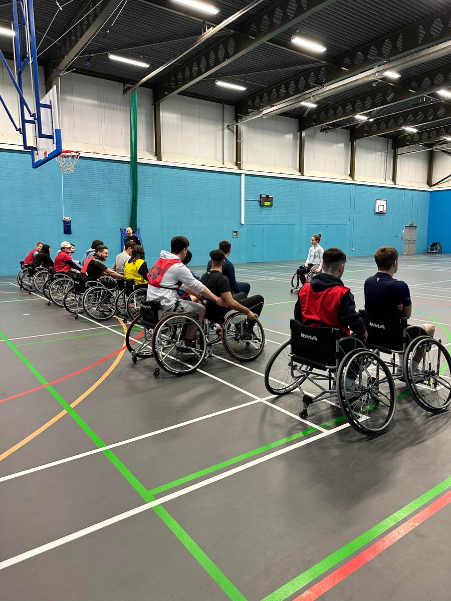 Newman_Uni's tweet photo. @Newman_Sport coaching students enjoyed a fantastic Wheelchair Basketball experience provided by both @make_inclusive and Paralympian, Siobhan Fitzpatrick @Shivvy_98 Students benefitted from the invaluable learning experience. Thanks goes to @craddock_andy and @make_inclusive https://t.co/tcd0SLIapP