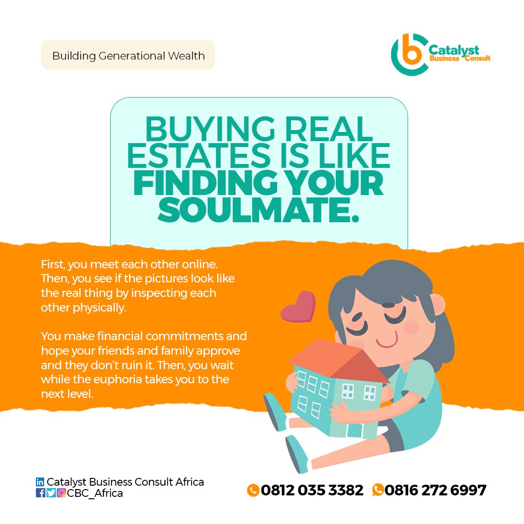 cbc_africa's tweet photo. There is pressure outside but we can assure you that you won't find a better partner than real estate. Stop searching because you've found the one.🙈🧡

#CatalystProperties
#RealEstates
#bringingingimaginationstolife https://t.co/RYLXR3gTrI