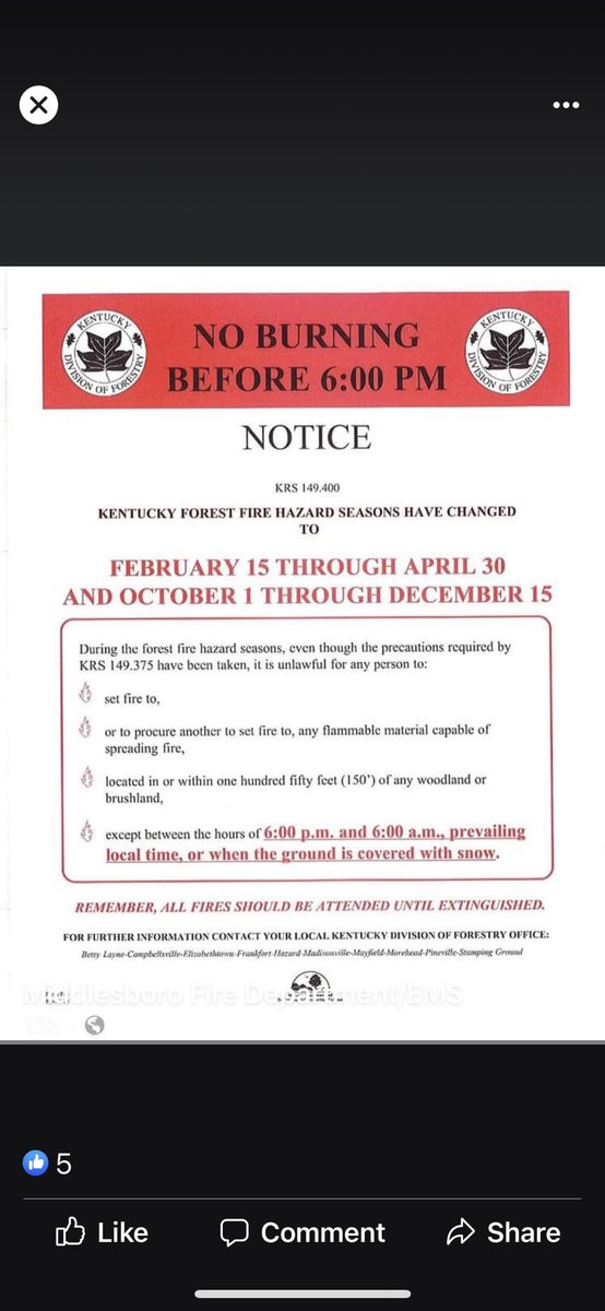 Effective Today: No Burning Ban through April 30, 2023