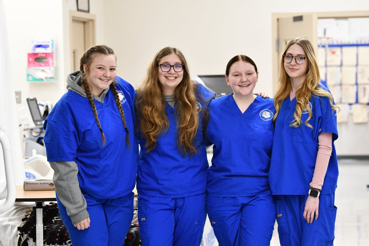 Congratulations to Deer Lakes' Carolyn McGrath, Northgate's Rylie Perry, Hampton's Mya Fox, and Deer Lakes' Ava LaGamba who placed at SkillsUSA Districts!

They are in the Health and Nursing Sciences program. Great job everyone!