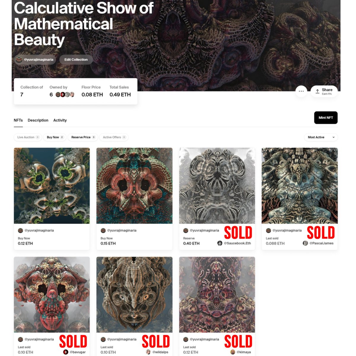 YImaginaria's tweet photo. Hey Fam, only 2 pieces remaining from this collection ❤️👇

Created with pure 3D Fractals 

💎 0.08 -0.1 ETH
NFT on Foundation https://t.co/1Jpc3I2f49