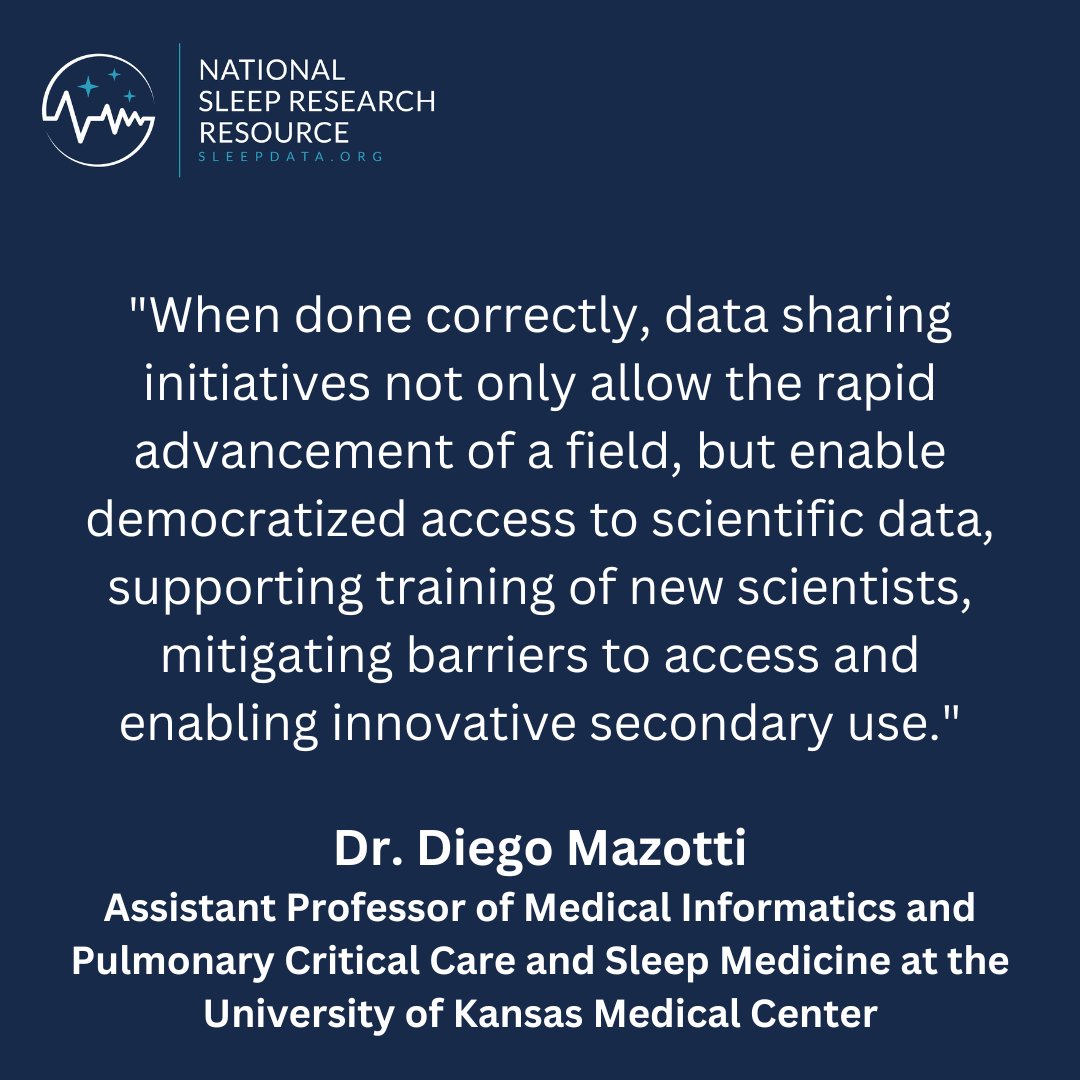 Head below for our interview with today's #NSRR #ResearcherSpotlight Dr. Diego Mazotti #DataSharing #LoveYourData