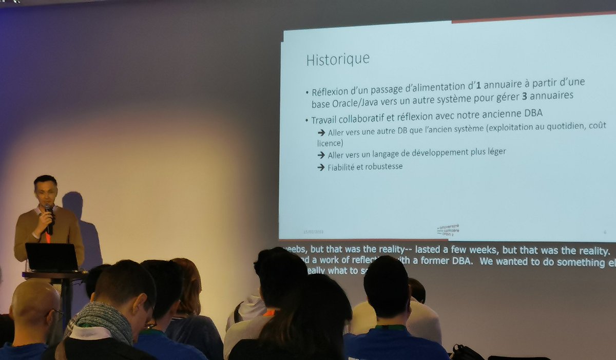 JourdanVirginie's tweet photo. #PostgreSQL dans une université ! Témoignage de Nicolas Berne à la @pgsession https://t.co/C34Kmf1ol5