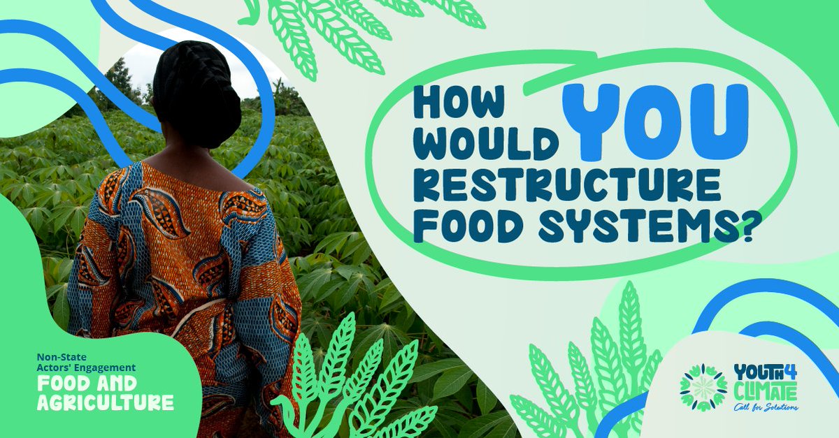 Climate change is endangering food infrastructure all over the world. 🍇🍅 Do you have a strategy for revolutionizing food systems? 👀 If the answer's yes, share your #Youth4Climate Solutions by the March 31 deadline ⏳: bit.ly/Youth4ClimateS… @undp4youth @connect4climate