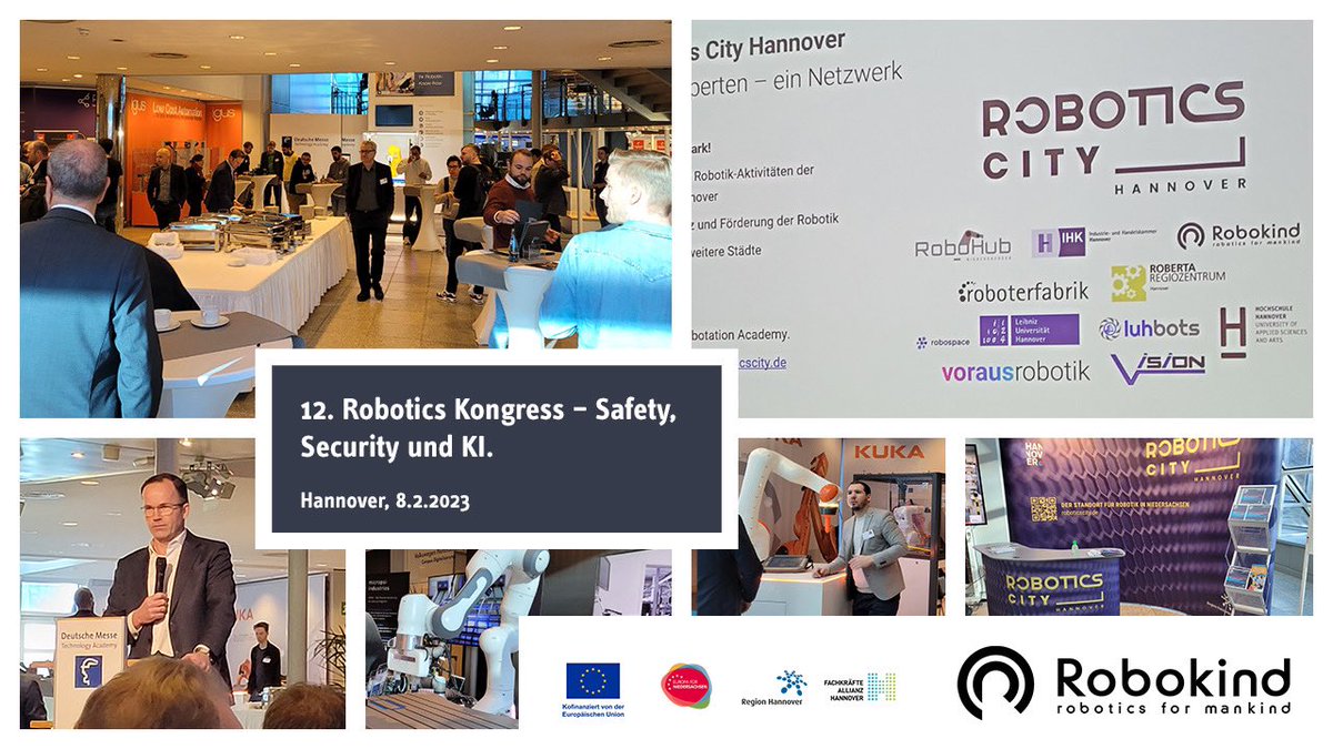 RobokindDE's tweet image. Vielen Dank Deutsche Messe AG und Robotics City Hannover für den interessanten Austausch auf dem 12.Robotics Kongress. 🦾

#robotik #robokind #digital #transformation #austausch #Robotikmitmachen #regionhannover