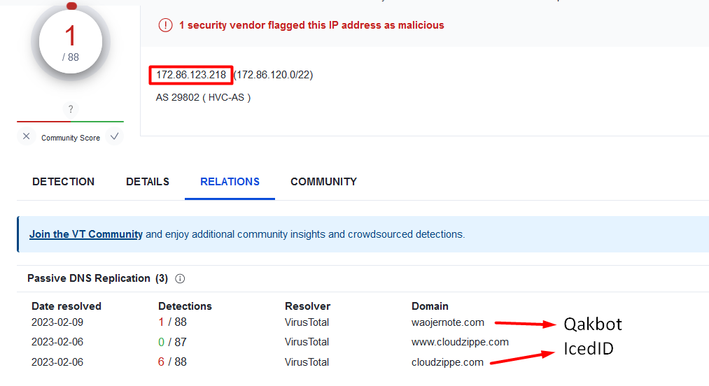 1ZRR4H's tweet photo. 1/ Interesting, possibly the same TA/affiliates distributing first #IcedID (Campaign ID: 3954321778) and then #Qakbot (new Botnet ID: tok01) via #OneNote documents.

They used the same URL for the decoy document and the same server for DLL distribution domains. https://t.co/g6BtTPyRBg