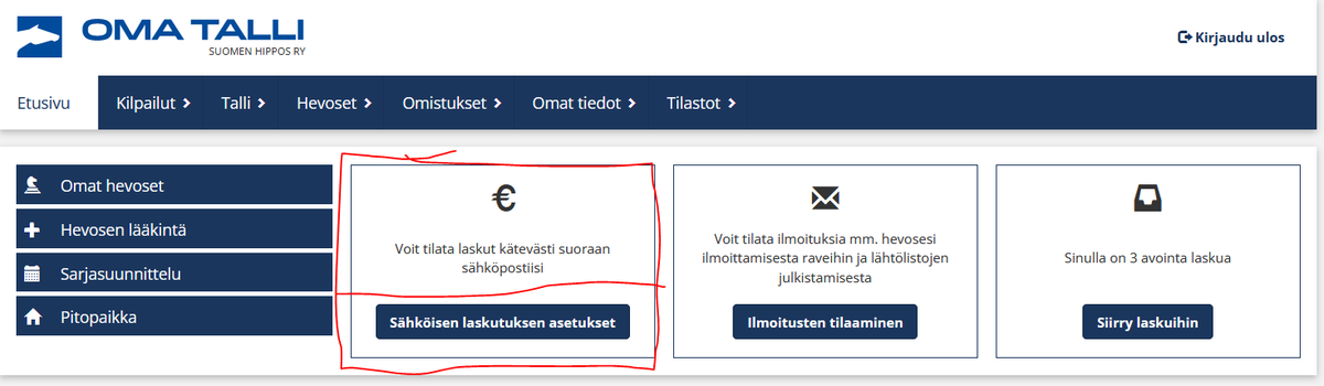 jukkaniskanen's tweet photo. Huom! Tuleeko kilpauransa päättäneelle ravihevosellesi turhia ennakkomaksukisojen laskuja? Esimerkkinä uransa lopettaneet siitostammat.
Turhat laskut on helppo säätää Oma Tallissa pois päältä.
Oma Tallissa voi myös vaihtaa paperiset laskut kokonaan sähköisiksi. #ravit #heppa https://t.co/zsmAiyqOmp