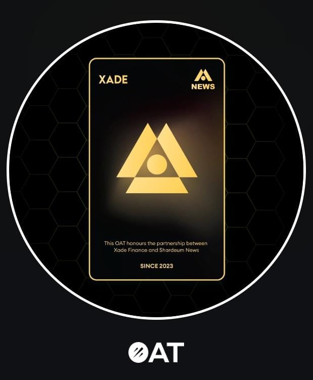 Hey #shardians
We are celebrating our partnership with @XadeFinance on <a href="/shardeum/">Shardeum</a> by giving away 5000 limited edition #OATs by @galxe on FCFS to the community for showing their love.

Claim :- galxe.com/shardeumnews/c…

#shardeum #xadefinance #shardeumnews #OAT #GalxeOAT