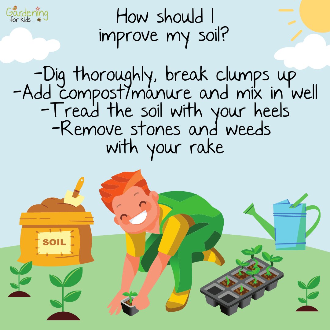 Wondering how to get the best out of your soil? Here are some top tips 😀 🌱 🌷 🌳

gardeningforkids.co.uk

#gardening #gardeningforkids #gardeningkids #gardener #soil #soiltips #gardeningtips #gardeningadvice #toptips