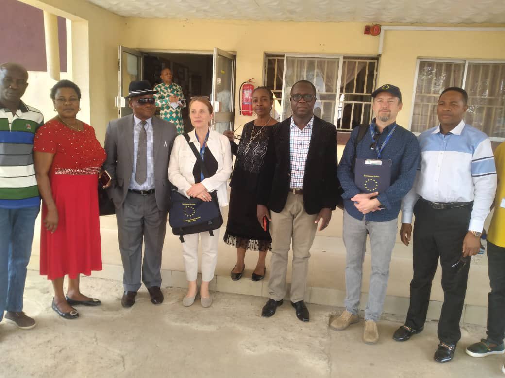 The European Union today 15th feb.2023 visited the Hon. Rec Prof Ike C Uzochukwu at the INEC Headquarters umuahia to access the level of preparation for the forthcoming general elections. 
#NigeriaDecides2023