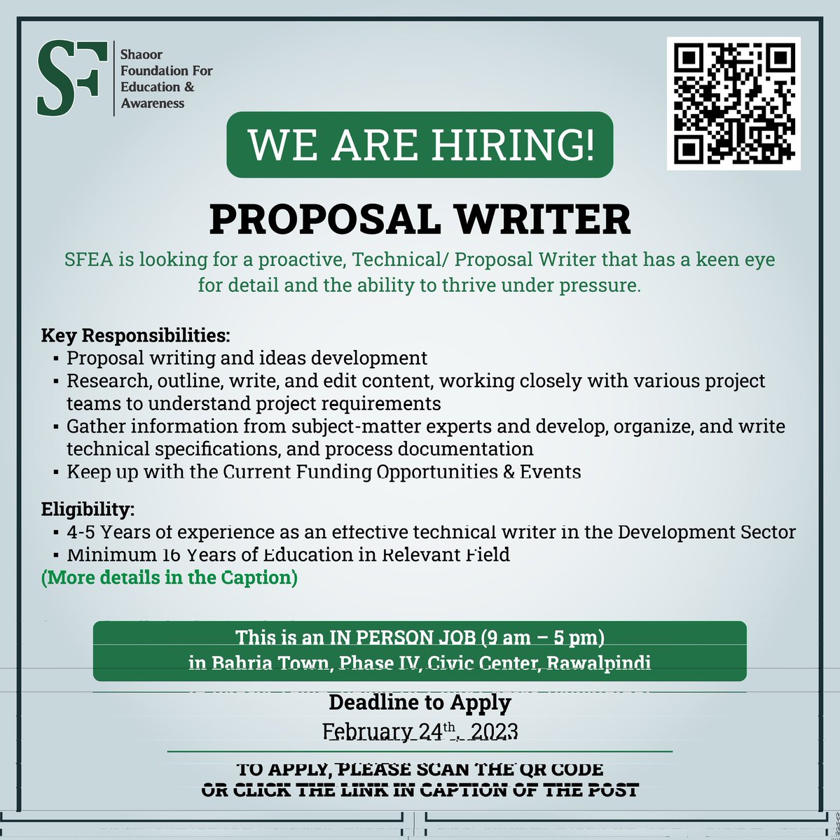 ShaoorF's tweet photo. We are #hiring!
Below is the link for the google form.
https://t.co/SvwrZNmheI
#jobsearch
#applynow #jobopportunity #jobopportunities #jobopening #writers #technicalwriter #proposalwriter #apply https://t.co/hY92bKrXcJ