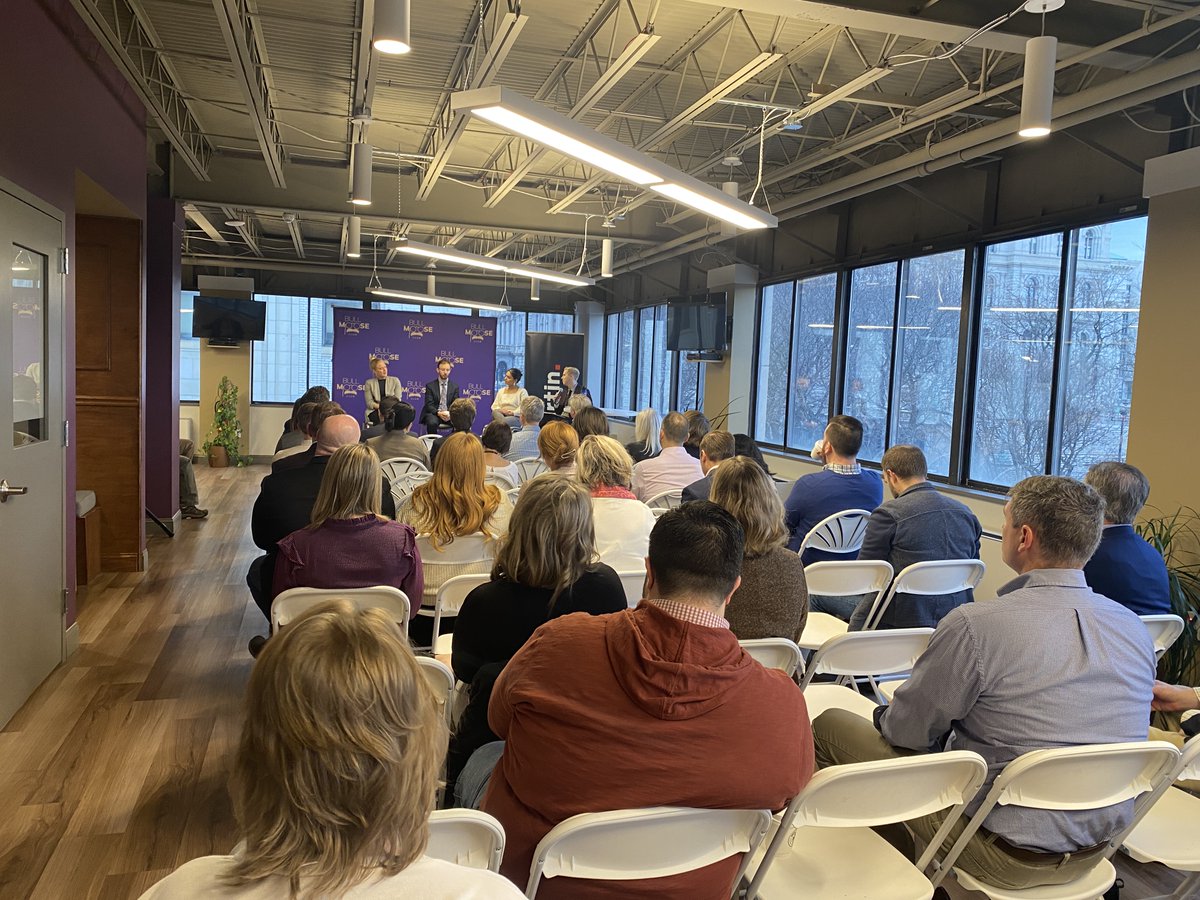 LeannePoliti's tweet photo. Thanks to our panel for leading an informative and really interesting discussion about New York State politics @DanClarkReports @maysoonkhan @annagronewold @therealjsolo 

The Capitol View Reporters Roundtable presented by the @martingroupco team! Hosted by @bullmooseALBANY https://t.co/p37EvjVhDh