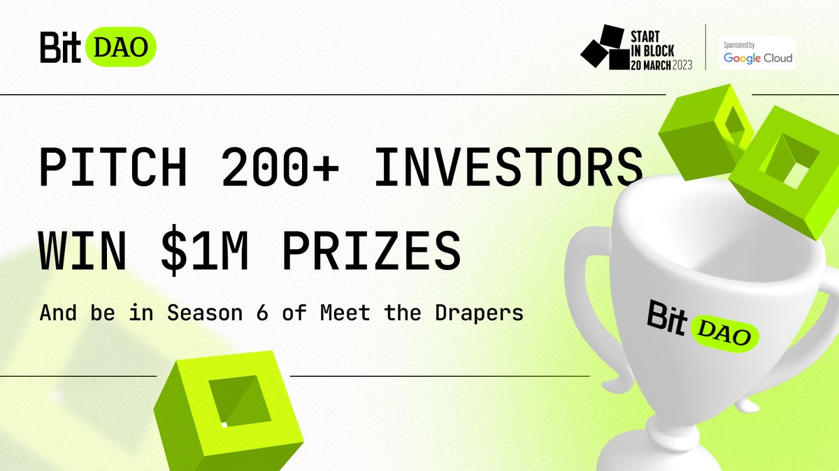 OBitdao's tweet image. Happy to announce our participation in #StartinBlock by @ParisBlockWeek 🏆

Founders get to pitch 200+ investors and win over $2M in prizes, grants, funding, and more💰

Apply now ⤵️
parisblockchainweek.com/start-up-compe…