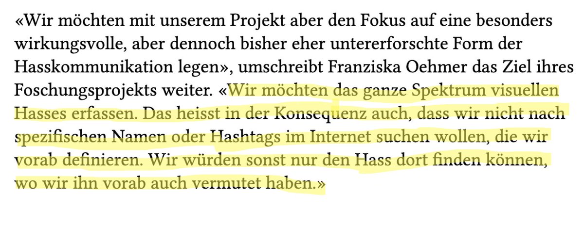 Wir werden häufig gefragt, weshalb wir uns in unserem Forschungsprojekt "Ein Bild verletzt mehr als 1000 Worte" dafür entschieden haben, die Bevölkerung um Bilderspenden zu bitten. Dem <a href="/kleinreport/">Klein Report</a>  durften wir  Antworten geben kleinreport.ch/news/neben-hat… #Hatespeech #CitizenScience