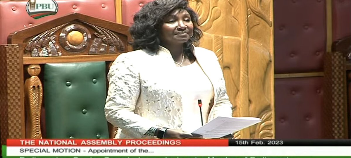 In a session chaired by the Deputy Speaker of the National Assembly, <a href="/GladysShollei/">Gladys Boss Shollei MGH MP Deputy Speaker.</a>, Members of the National Assembly have unanimously approved a motion on the appointment of Hon. Johnston Muthama as a Parliamentary Service Commissioner.