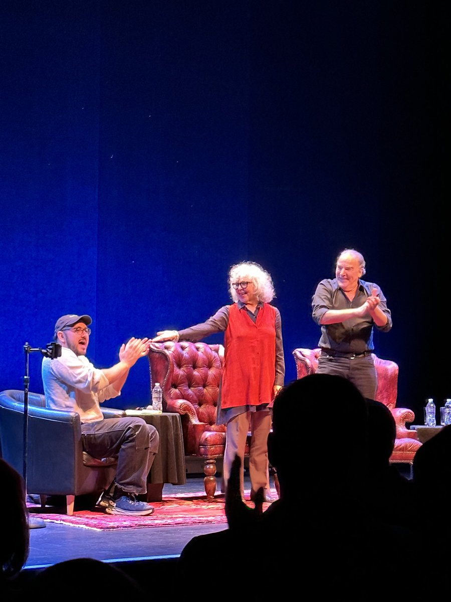 PrincetonOnline's tweet photo. Did you catch last night’s Evening with @PatinkinMandy and Kathryn Grody at @mccarter? Their son Gideon was the perfect moderator offering up dead-pan remarks to compliment the famously hilarious couple. #valentinesday #princeton #nj https://t.co/V2FxNnvOOB