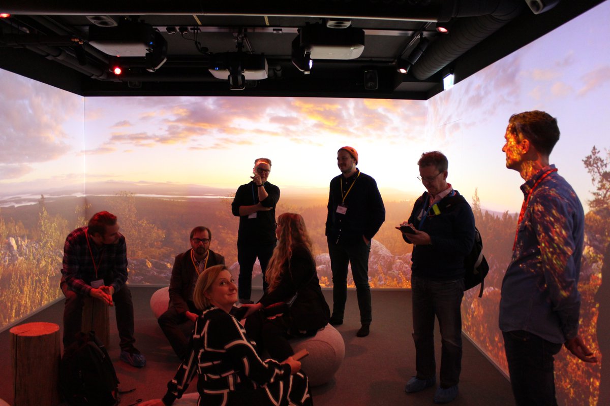 LiisaTyrvainen's tweet photo. Yesterday we celebrated opening of our new #Virtulab with our collaborator and partners. The lab is focusing on virtualnature and suitable for diverse themes enviromental research. It is unique research lab in Finland @UNITEflagship https://t.co/IxSOUPHkBi