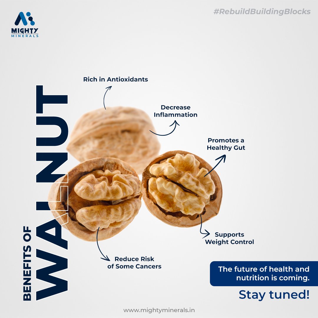 mymightymineral's tweet photo. Walnuts offer a range of health benefits including heart health, weight management, and cognitive function support, as a nutrient-rich food
#MightyMinerals #RebuildBuildingBlocks #Walnuts #HealthyChoices #MightierThanYouThink #Protein #WheyProtein #HealthyLiving #IYoM2023 https://t.co/wPH5vELwf4