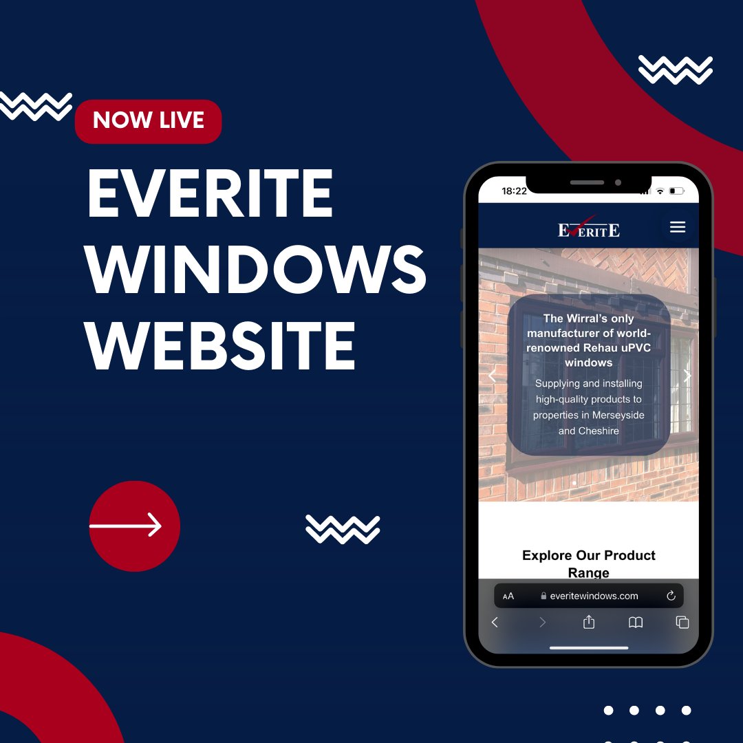 CtrlAltCreate3's tweet photo. We recently worked on a new #website for #Wirral based #business Everite Windows. They manufacture, supply and fit uPVC Windows &amp; Doors. Go and check them out! #SmallBiz #Websites #WebDesign #WebsiteDesigner #WebsiteDesign #SEO https://t.co/F5aE8dlg3u