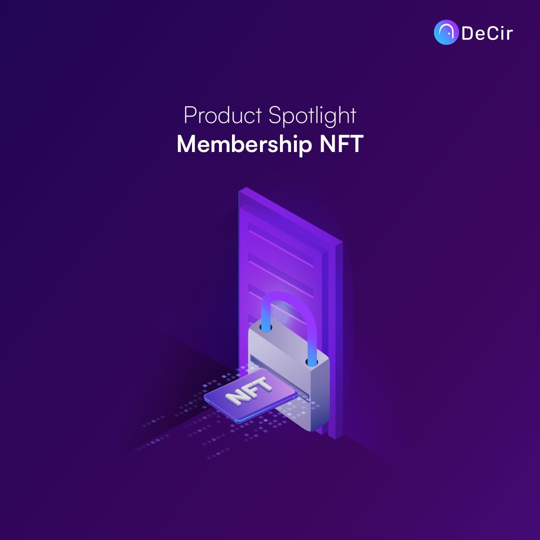 decentralcircle's tweet photo. #ProductSpotlight - Membership NFT 

The #Decir infrastructure gives you the perfect interface to seamlessly launch membership #NFT in the shortest time possible. https://t.co/X6ZFVaJ2xG