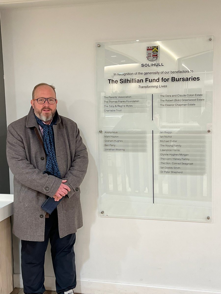Old Silhillians (@oldsilhillians) on Twitter photo On Friday, we were delighted to welcome Ben Perry (Jago 1985 - 1992) a Patron of The Silhillian Fund who joined other school benefactors for a drinks reception to meet our new Executive Headmaster, @solihullHM <a href="/solsch1560/">Solihull School</a>
Click on the link to read more alumni.solsch.org.uk/.../215-Executā¦... On Friday, we were delighted to welcome Ben Perry (Jago 1985 - 1992) a Patron of The Silhillian Fund who joined other school benefactors for a drinks reception to meet our new Executive Headmaster, @solihullHM <a href="/solsch1560/">Solihull School</a>
Click on the link to read more alumni.solsch.org.uk/.../215-Executā¦...