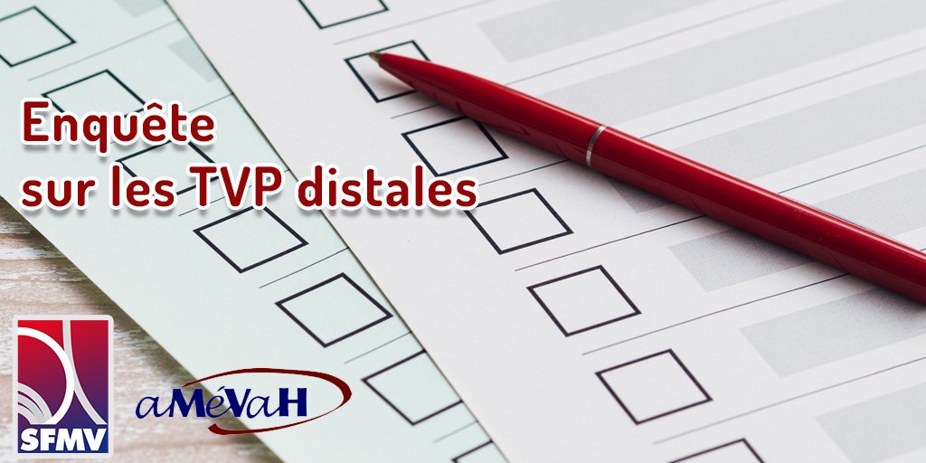 Les TVP distales représentent la moitié des cas de thromboses veineuses et on ne sait toujours pas comment les traiter par manque de preuves scientifiques solides ! Merci de répondre à cette courte enquête fr.surveymonkey.com/r/WJZZQMH