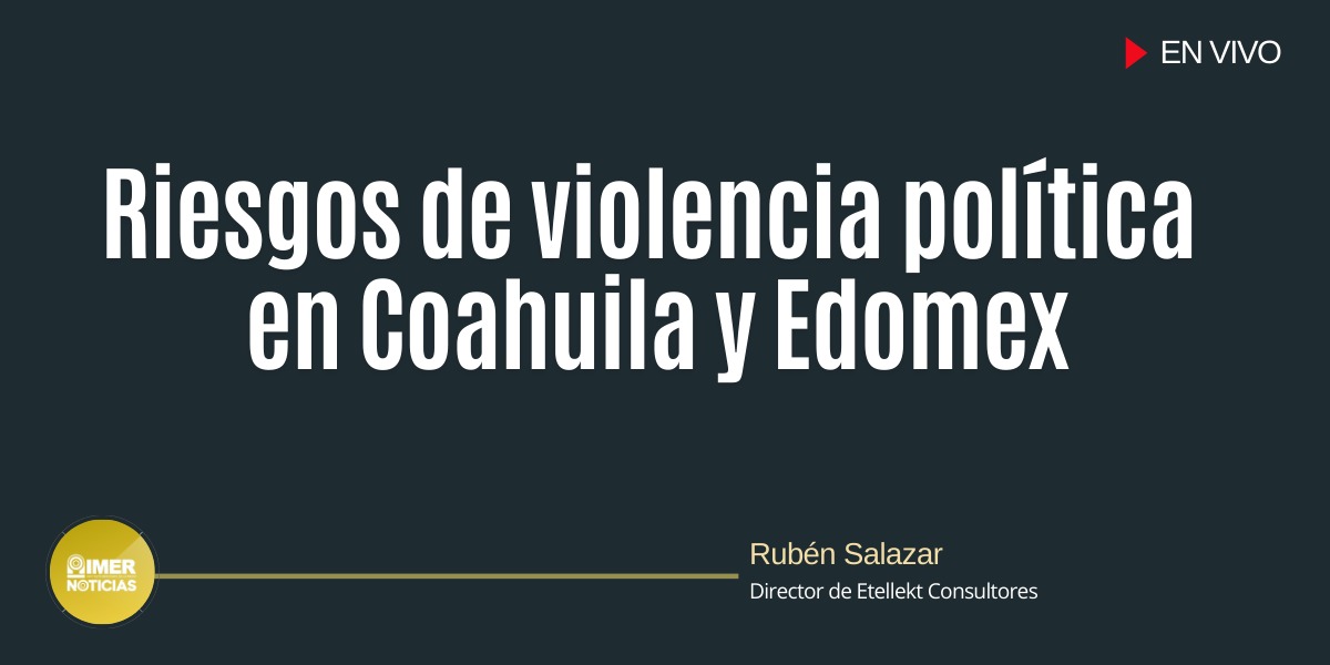 📡 #EnVivo || La consultora <a href="/etellekt_/">Etellekt</a> advierte riesgos de violencia en los procesos electorales para renovar gubernaturas en Coahuila y  Estado de México.

Platicamos con su director, Rubén Salazar.

▶️: bit.ly/2Sdk300
#TodasLasVoces