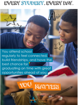 Regular school attendance can increase academic prospects and graduation odds.  #AttendanceMatters #EveryStudentMatters #YouMatter #APS150 <a href="/APSHoward/">David T. Howard Middle School</a> <a href="/THollisEdS/">Tekeshia Hollis</a>
