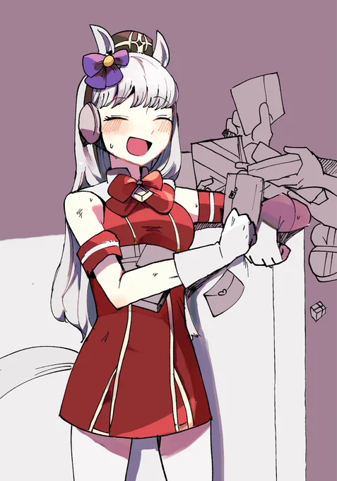西トレさん  リクエストのゴルシちゃんです!多分チョコ凄い貰ってそう 
