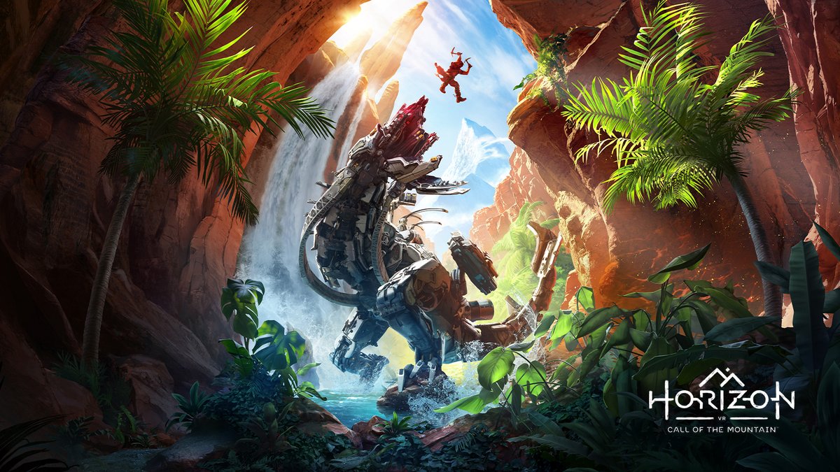 PlayStation_BR's tweet photo. Antes do lançamento de Horizon Call of the Mountain na próxima semana, a Guerrilla e a Firesprite compartilham cinco maneiras como adaptaram o mundo de Horizon para o #PSVR2: https://t.co/fv7I35IArm https://t.co/Zl7NG1gKBu