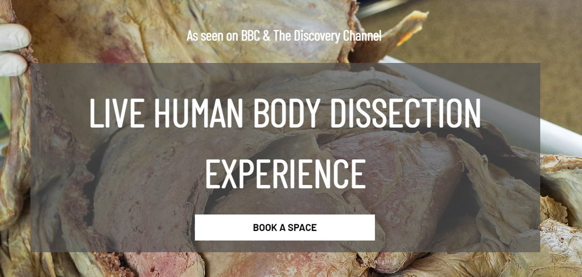 Students will have recently received an email regarding the "Live Human Body Dissection Experience", and this is a reminder to use that link to book your place when they visit the campus.

🗓️Monday 21st or Tuesday 22nd of February